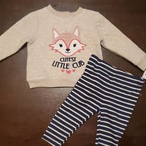2 piece shirt and pant set 6-9 mths